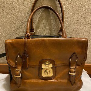 Dolce & Gabbana Leather Messenger Shoulder Bag Brown and Green